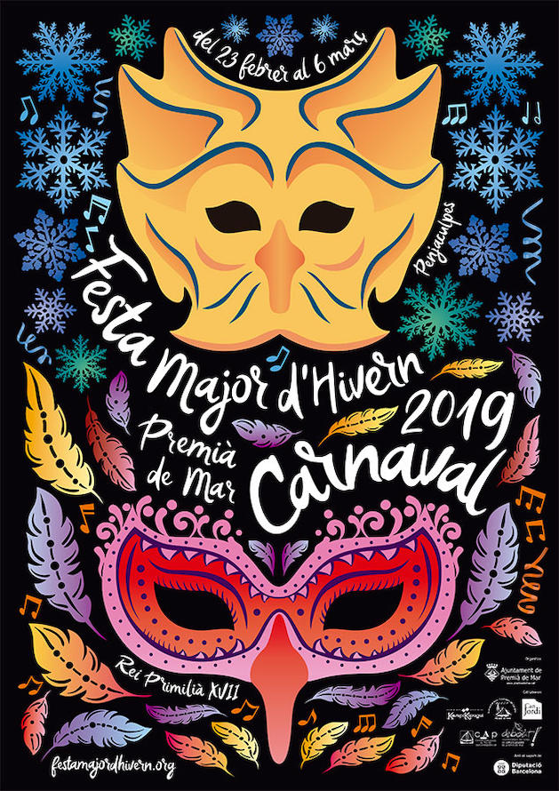 Cartell de la Festa Major d'Hivern i Carnaval 2019
