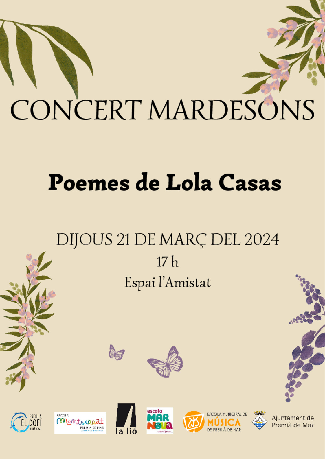 Concert Mardesons amb poemes de Lola Casas