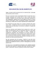 Declaraci&oacute; del Dia del Municipi