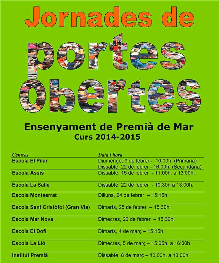 Jornades de portes obertes 2014-2015