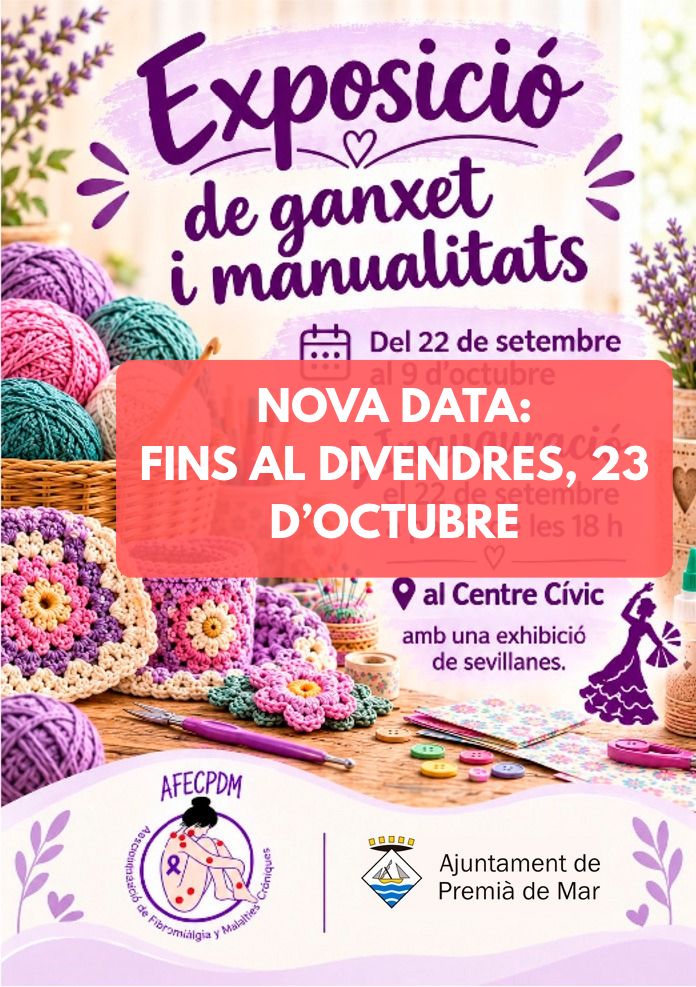 Nova data exposici� Associaci� de Fibromi�lgia i Malalties Cr�niques de Premi� de Mar
