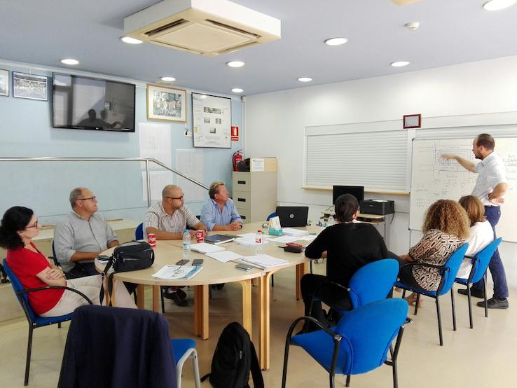 L'alcalde, Miquel Buch, el president del Consell Comarcal, Miquel &Agrave;ngel Mart&iacute;nez i represetants de l'Ajuntament