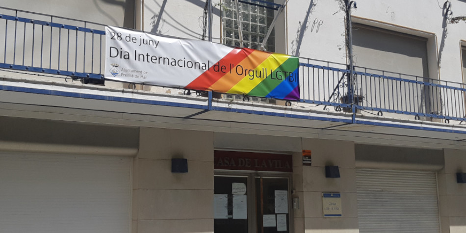 Pancarta del Dia Internacional de l'Orgull LGTBI