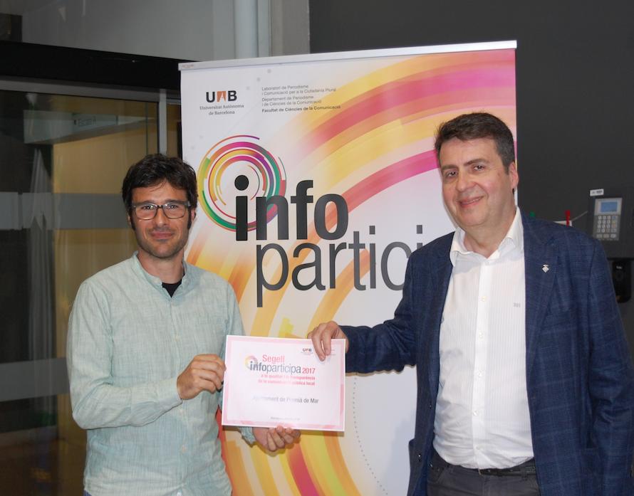 Alcalde Miquel &Agrave;ngel M&eacute;ndez i regidor de Comunicaci&oacute; Rafa Navarro 