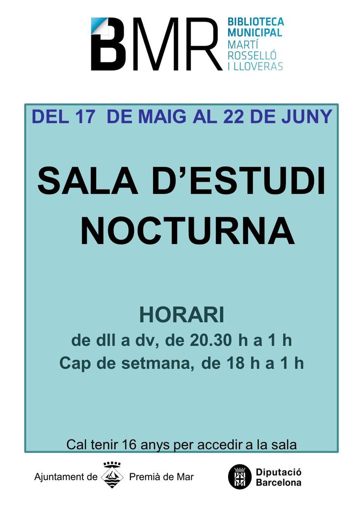 Nits d'Estudi maig-juny 2014