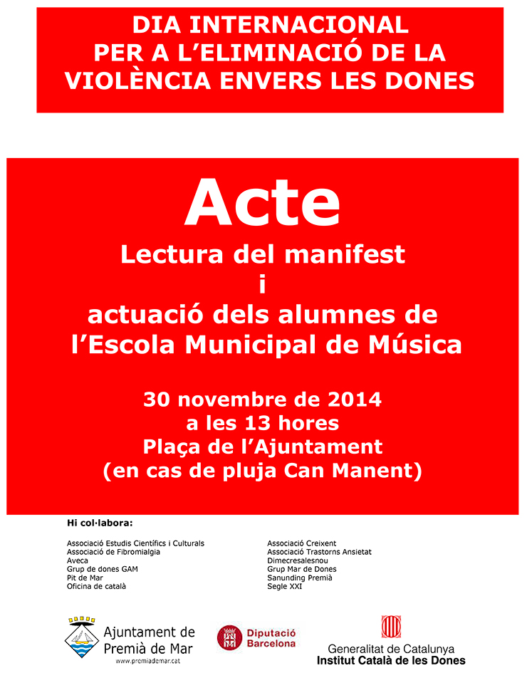 Dia internacional viol&egrave;ncia envers dones