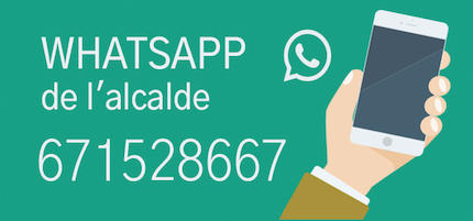 Whatsapp de l'Alcalde Whatsapp de l'Alcalde