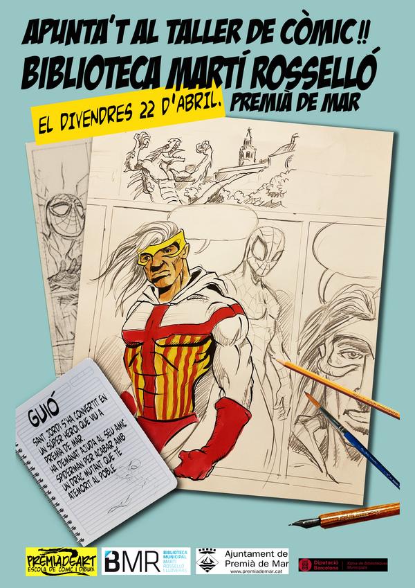 Taller de còmic: Sant Jordi, crea el teu superheroi
