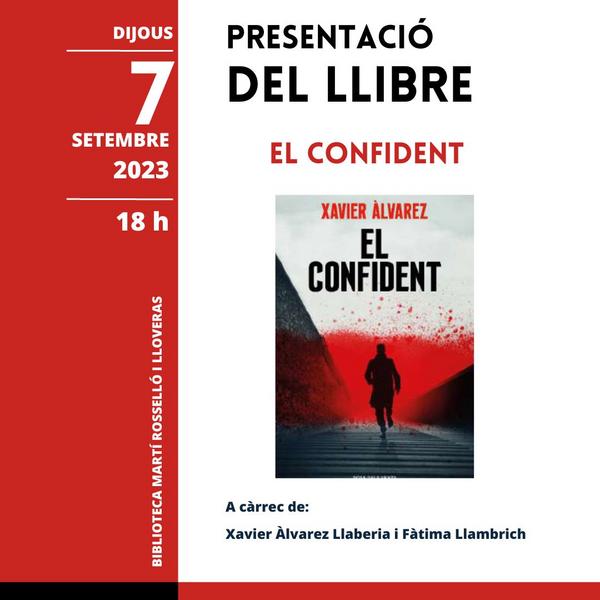 Presentació del llibre: El confident