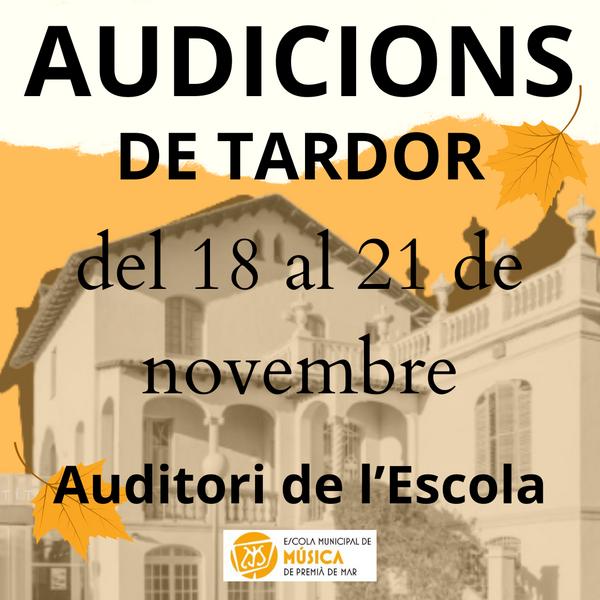 Audicions de Tardor