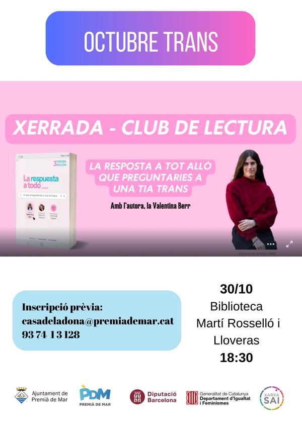 Xerrada-club de lectura de "La respuesta a todo lo que le preguntaras a una ta trans"