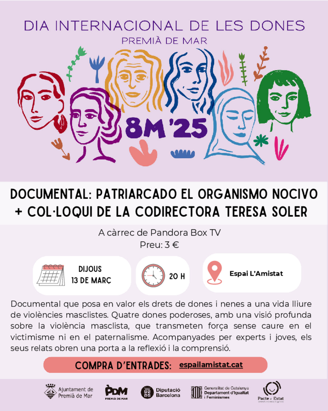 Documental: Patriarcado el organismo nocivo + Colloqui de la codirectora Teresa Soler