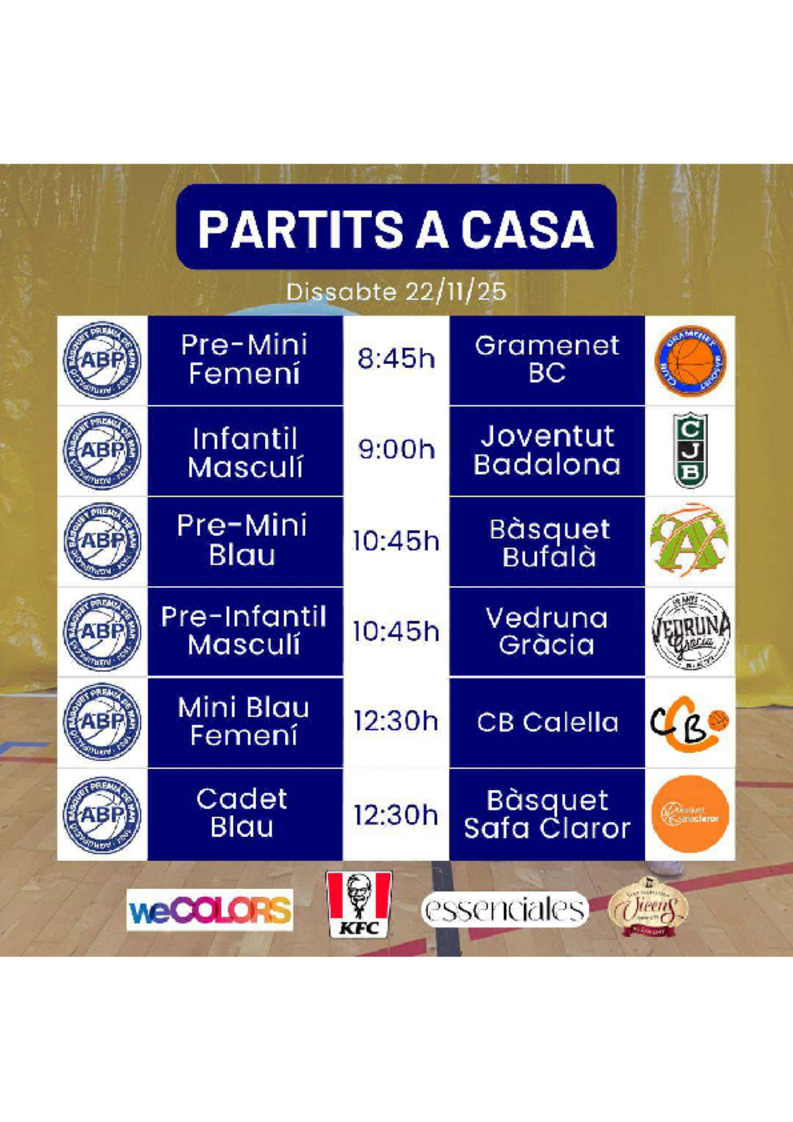 Jornada de lliga del cap de setmana