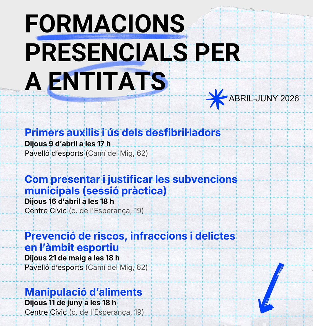Formaci&oacute; entitats 2026