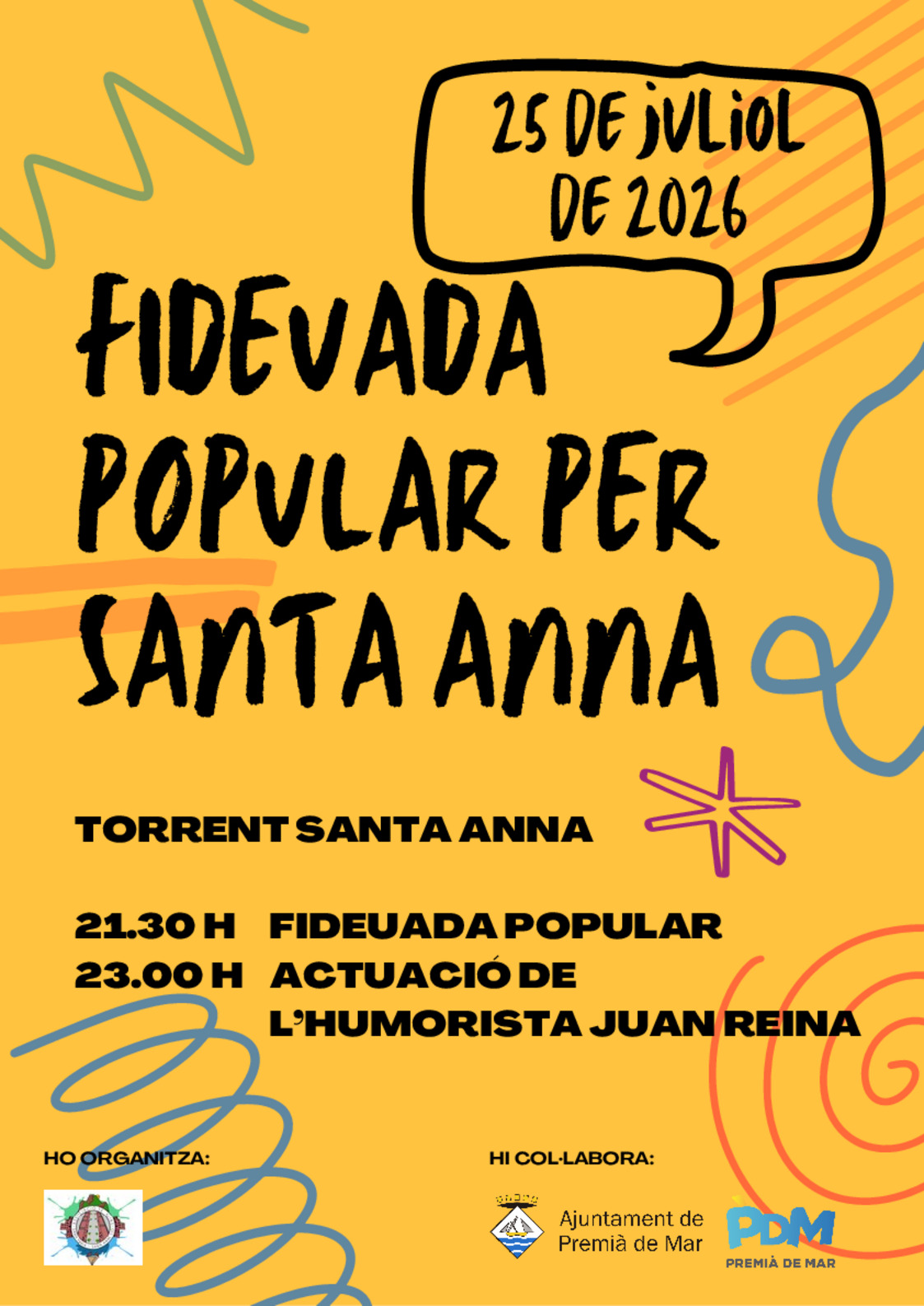 Fideuada popular per Santa Anna