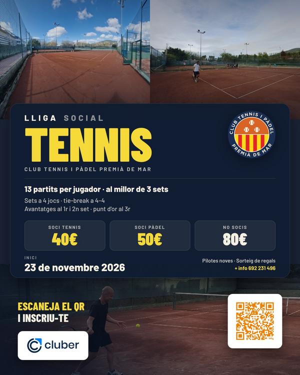 Lliga Social Tennis 2026-2027