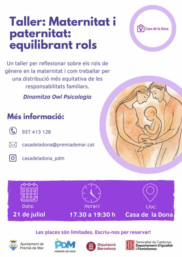 Taller "Maternitat i paternitat: equilibrant rols"