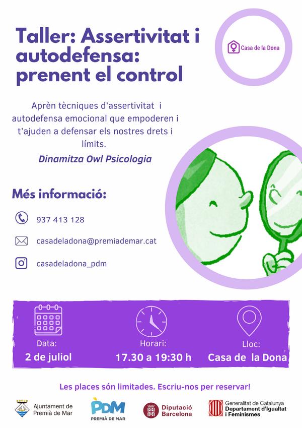 Taller "Assertivitat i autodefensa: prenent el control"